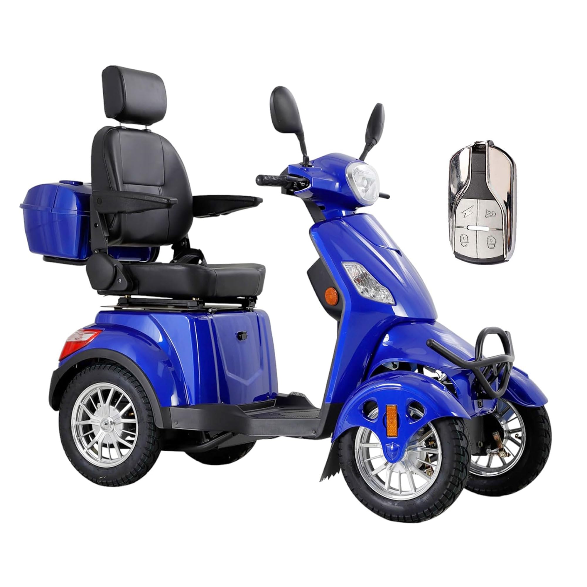 Mobility Scooters for Adults & Seniors, Heavy Duty 4-Wheel 3 Speed Medical Electric Powered Device 800W All Terrain, Elderly w/Rear Lockbox & Adjustable Seat