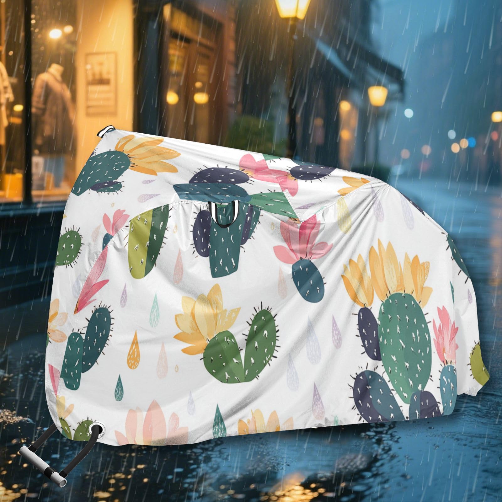 Housse de vélo imperméable avec trous de verrouillage - Résistante aux UV - Pour intérieur et extérieur - Convient à la plupart des para bicicleta imperméables