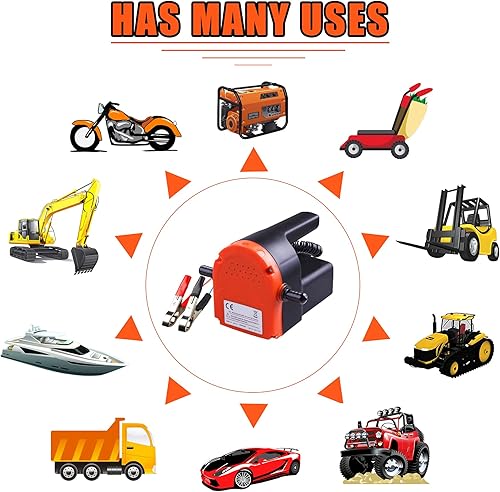 Miniatura 5 de PLUMIA 12V 100W Bomba Extractora de Cambio de Aceite, Bomba de Extracción de Aceite/Diésel Mejorada de Succión de Recuperación y Transferencia