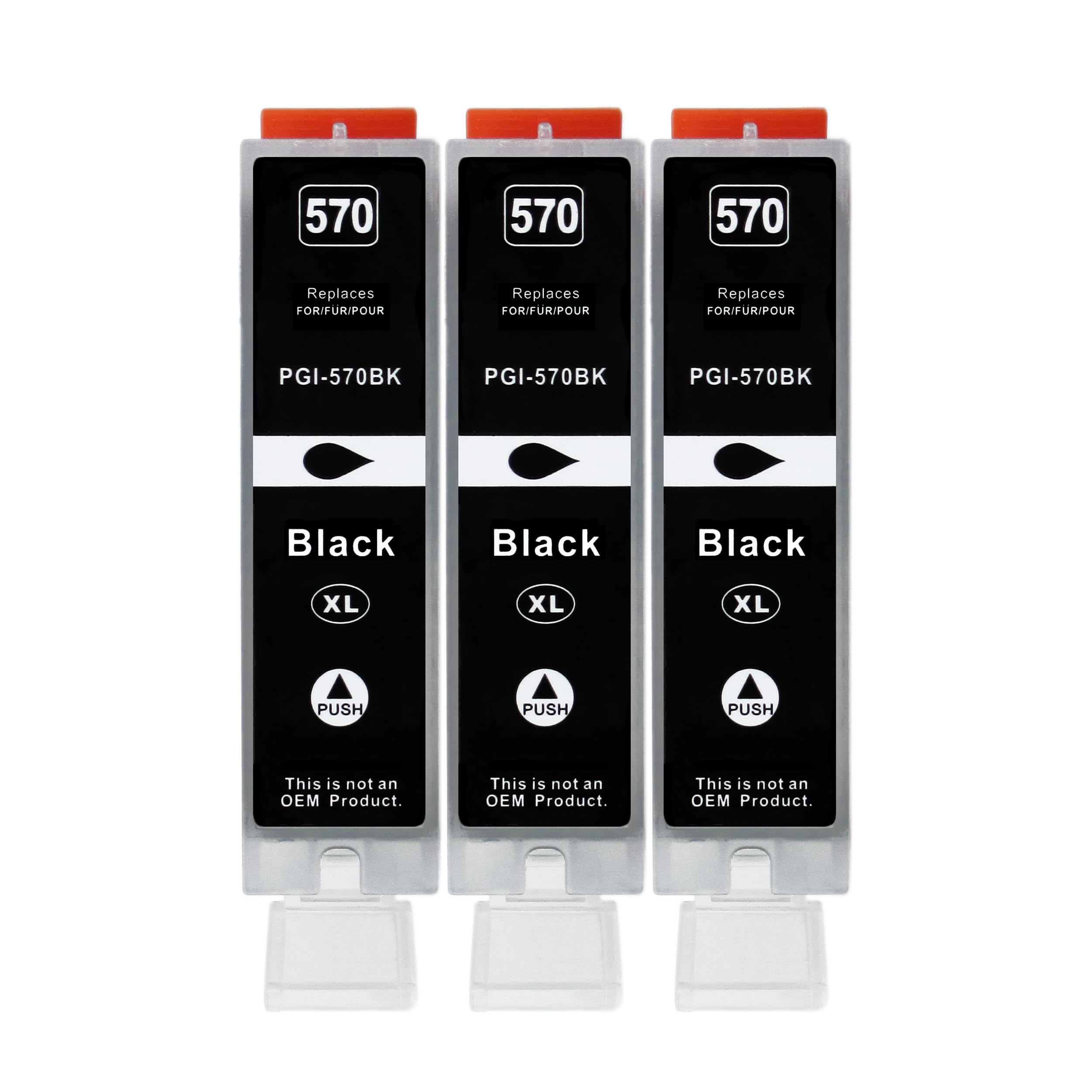 3 XL Druckerpatronen kompatibel zu PGI-570 BK Schwarz für Canon PIXMA MG5750 MG5751 MG5752 MG5753 MG6850 MG6853 MG7750 MG7753 TS5050 TS5053 TS5055 TS6050 TS6052 TS8050 TS8053 TS9050 TS9055