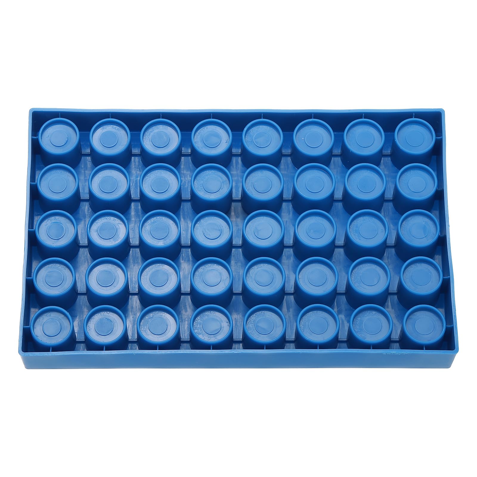 PATIKIL Probenröhrchenständer Für 10ml Autosampler Fläschchen Probenröhrchenschale 40-Well Stapelbarer Teströhrchenständer Halter Für Mikrozentrifugenröhrchen Blau