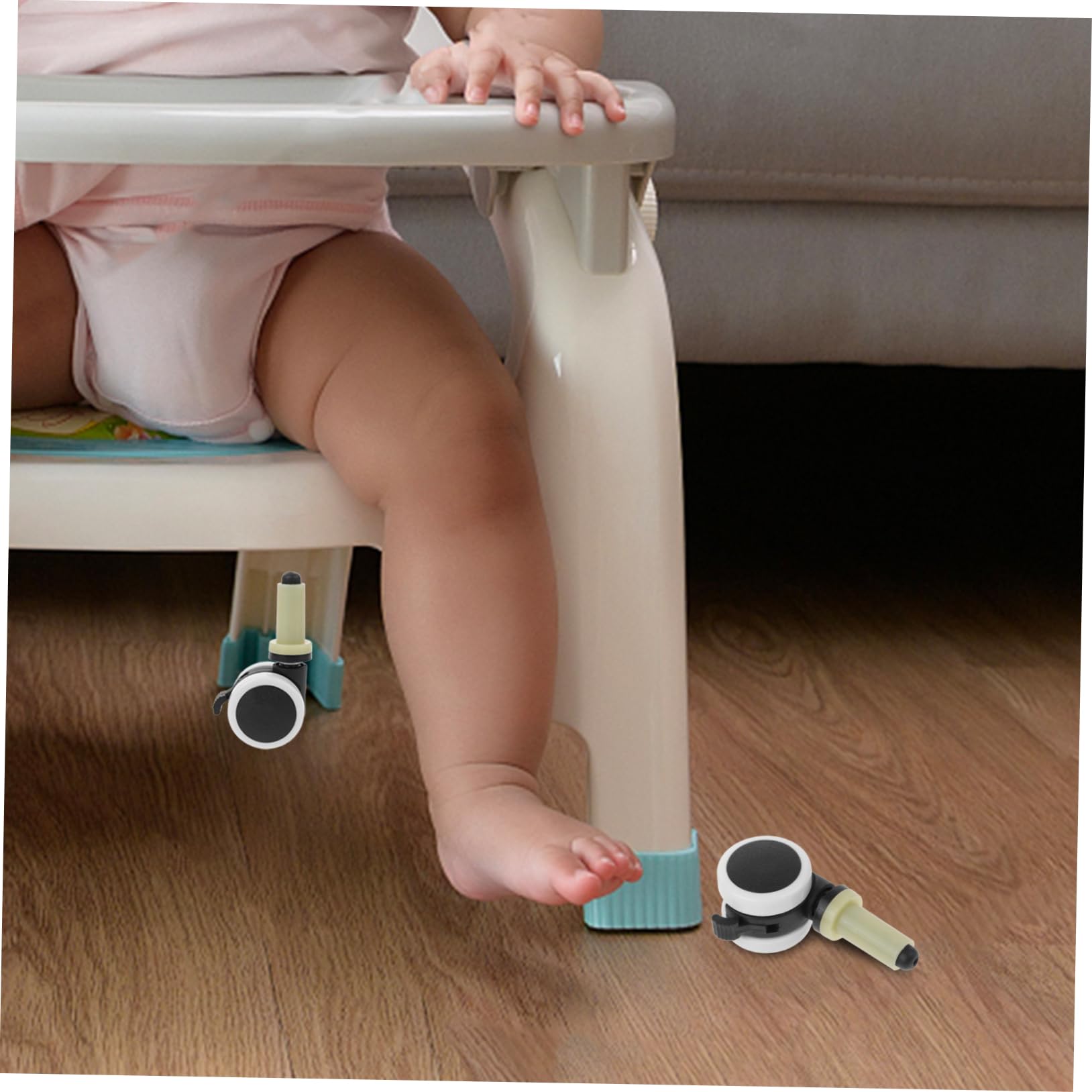 PRETYZOOM Dining Chair Wheel Replacement Set Sturdy Casters for High Chair Easy Install Random Color