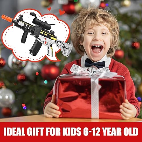 Miniatura 7 de Pistola de espuma de juguete realista, rifle eléctrico de francotirador con alcance, 120 balas suaves, 3 revistas, pistola de dardos automática para