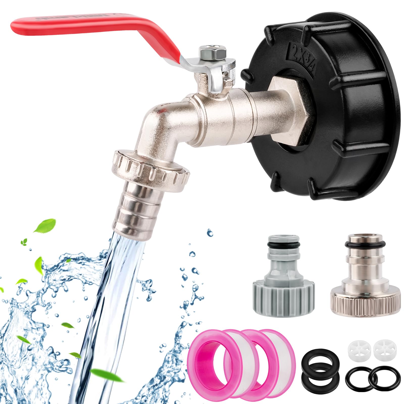 TAPPO PER CISTERNA IBC CON USCITA 2 BSP HPPE | Leroy Merlin