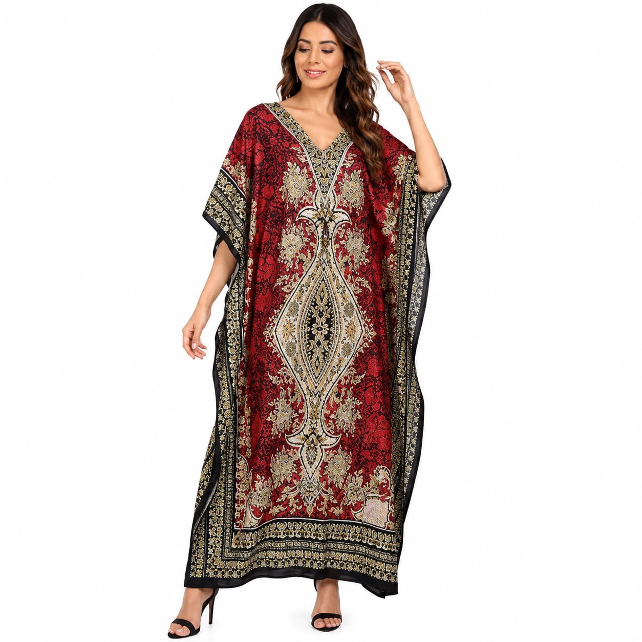 Vestido kaftán mujer túnica maxi casual ropa plus size 6