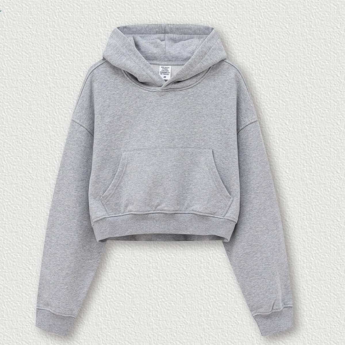 Cropp Hoodie | Con capucha y mangas raglán | Estilo callejero para mujer | Cómodo para el ocio y el deporte