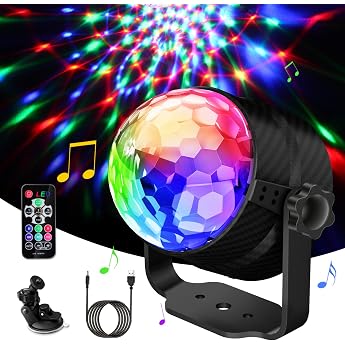 Disco Ball Disco Light Music Activated LED Party Lamp Disco Light [Energy Class F]