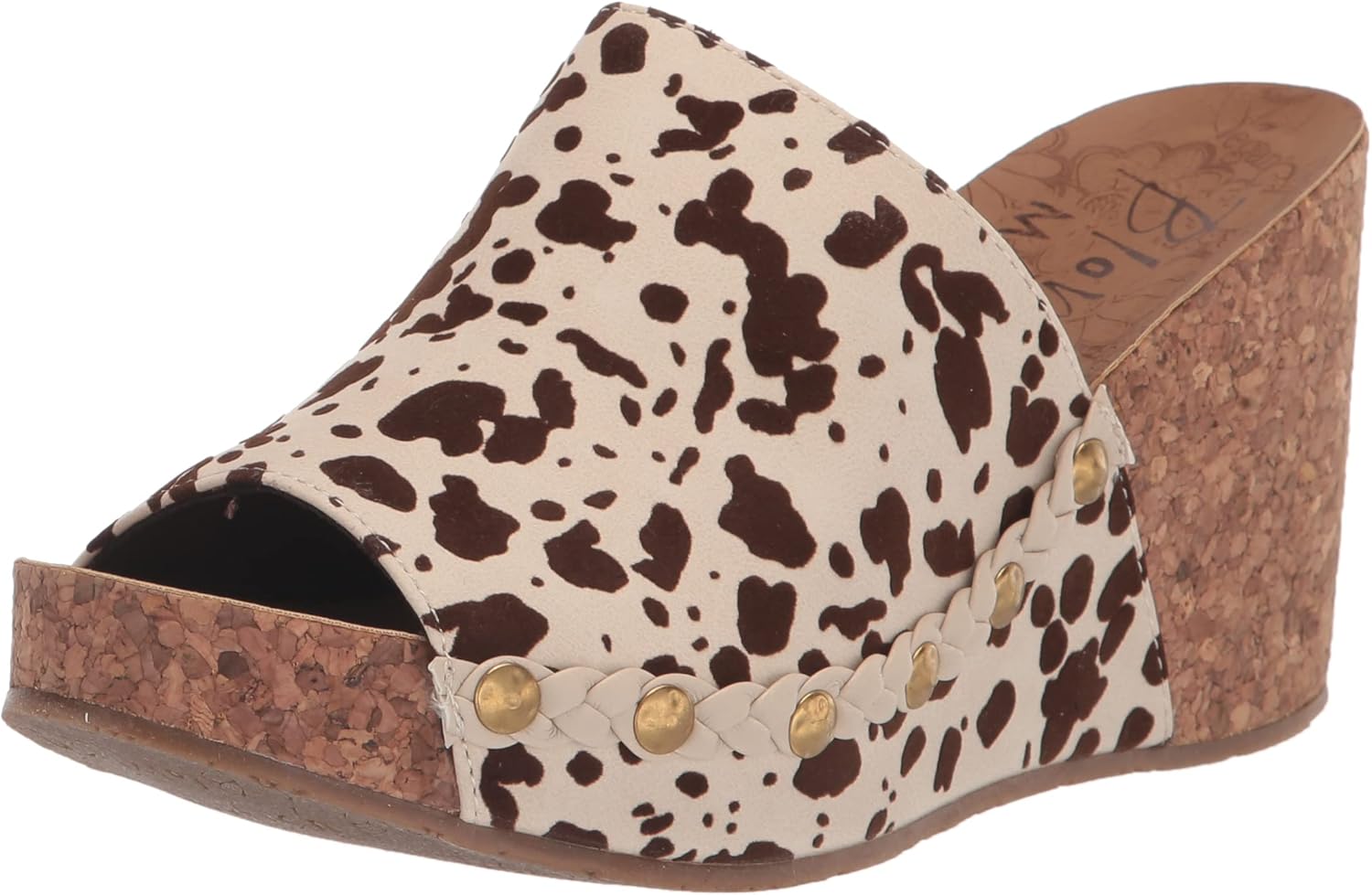 Blowfish Malibu Women's Hagen Wedge Sandal, CloudCowGirl Prospectr/Whtsand, 7.5
