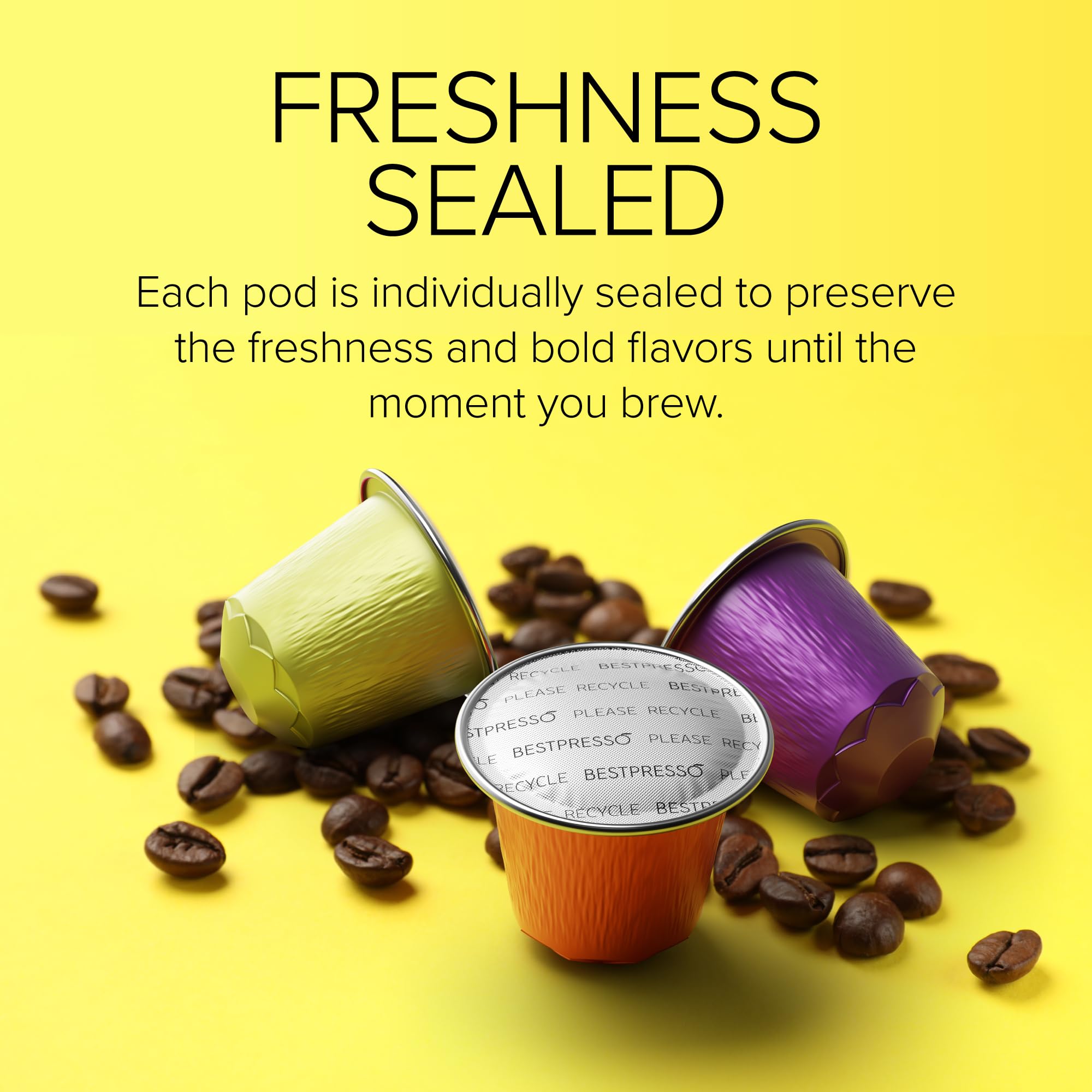 Organic USDA Bestpresso Coffee Aluminum Espresso Pods For