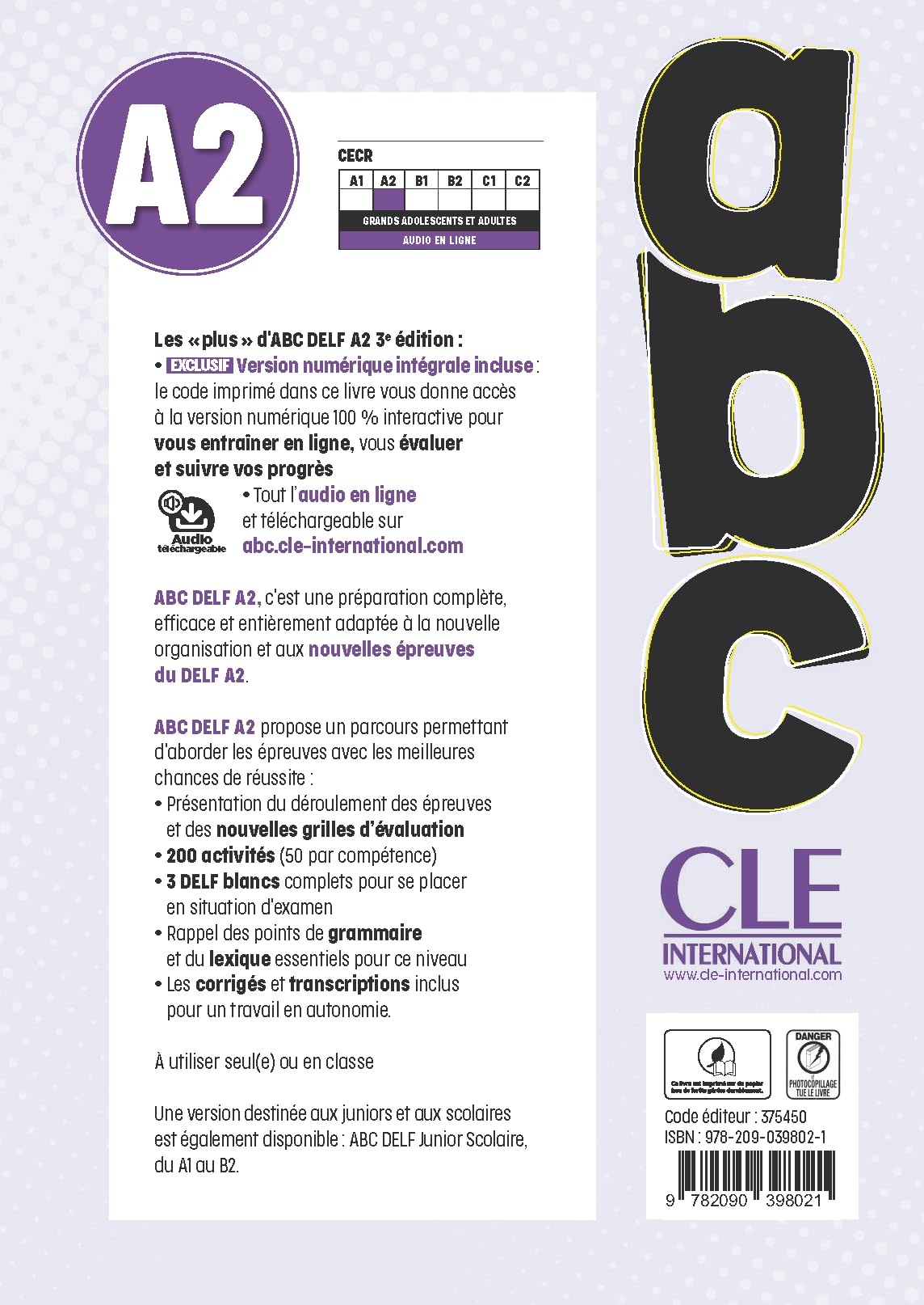 ABC DELF - Niveau A2 - 3ème édition: Audio en ligne et version numérique 100% interactive incluse