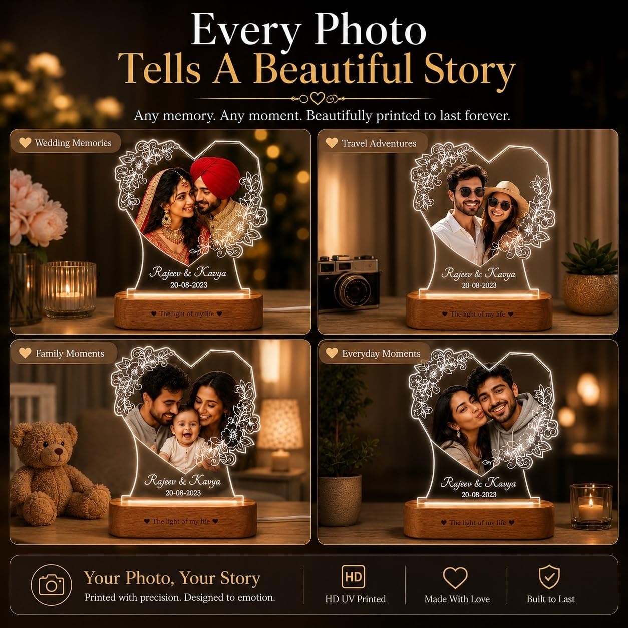 Personalized Photo Lamp - Romantic Gift for Wife -5 Personalized Photo Lamp - Romantic Gift for Wife -5