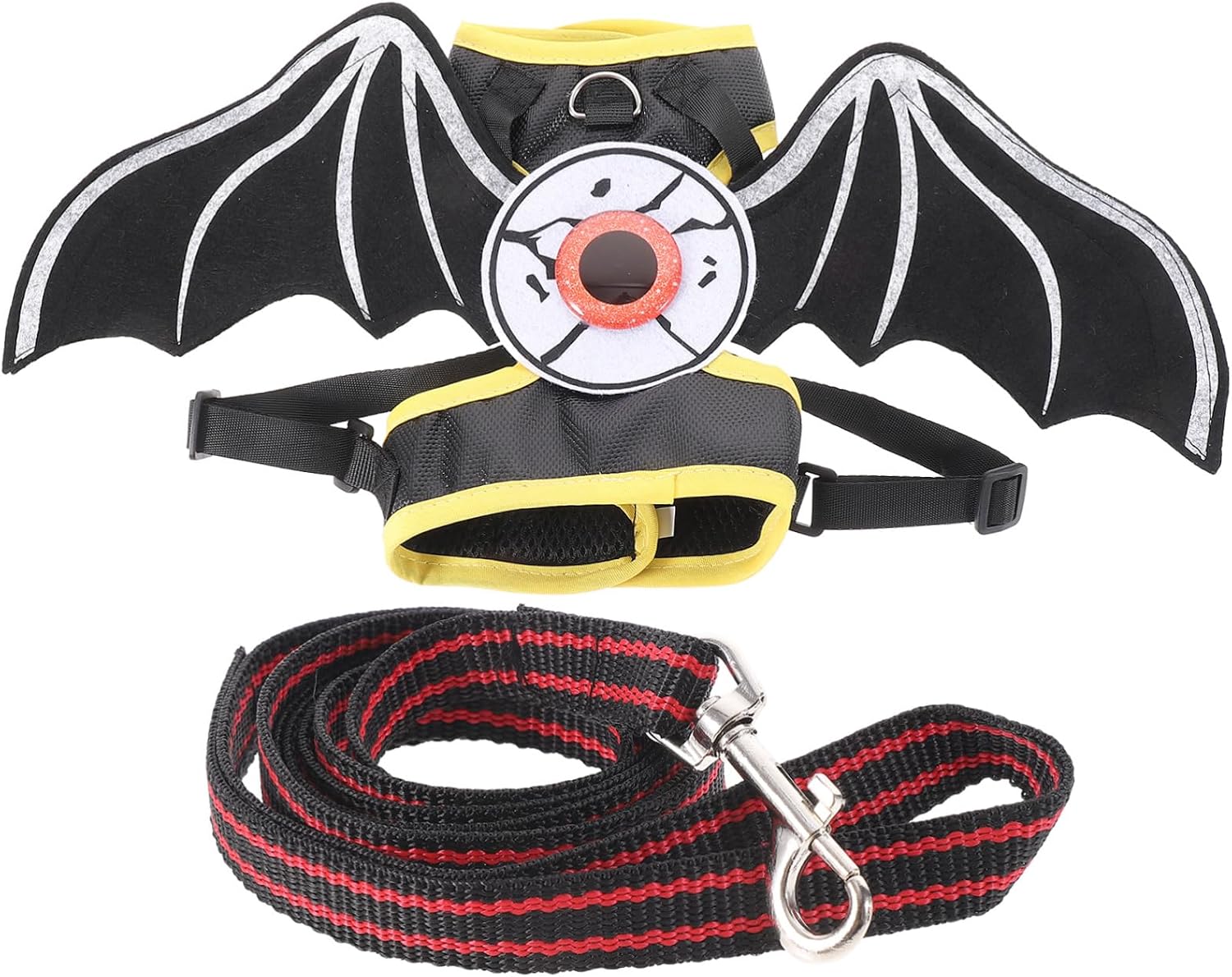 Levemolo 1set Cat Walking Leash and Bat Wing Vest Kit for Pets Comfortable Skin-Friendly Leash for Halloween Costumes and Outdoor Adventures