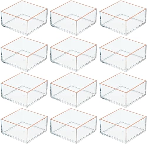 mDesign Cubo organizador de belleza de plástico para cajones de baño, tocador o encimeras, almacenamiento para brochas de maquillaje, paletas,