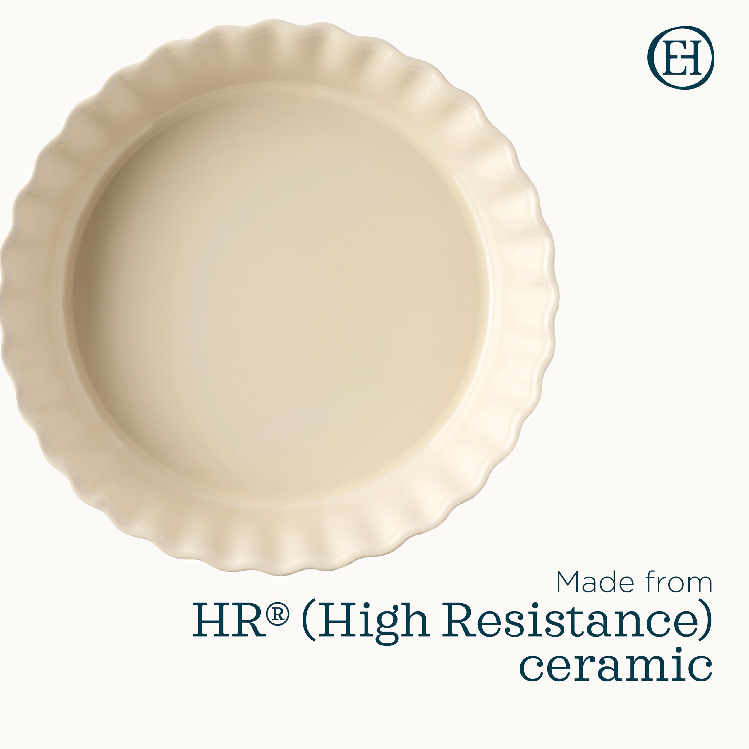 Emile Henry EH026028 Ceramiczne naczynie do ciasta beżowa glina 28 x 28 x 5,5 cm