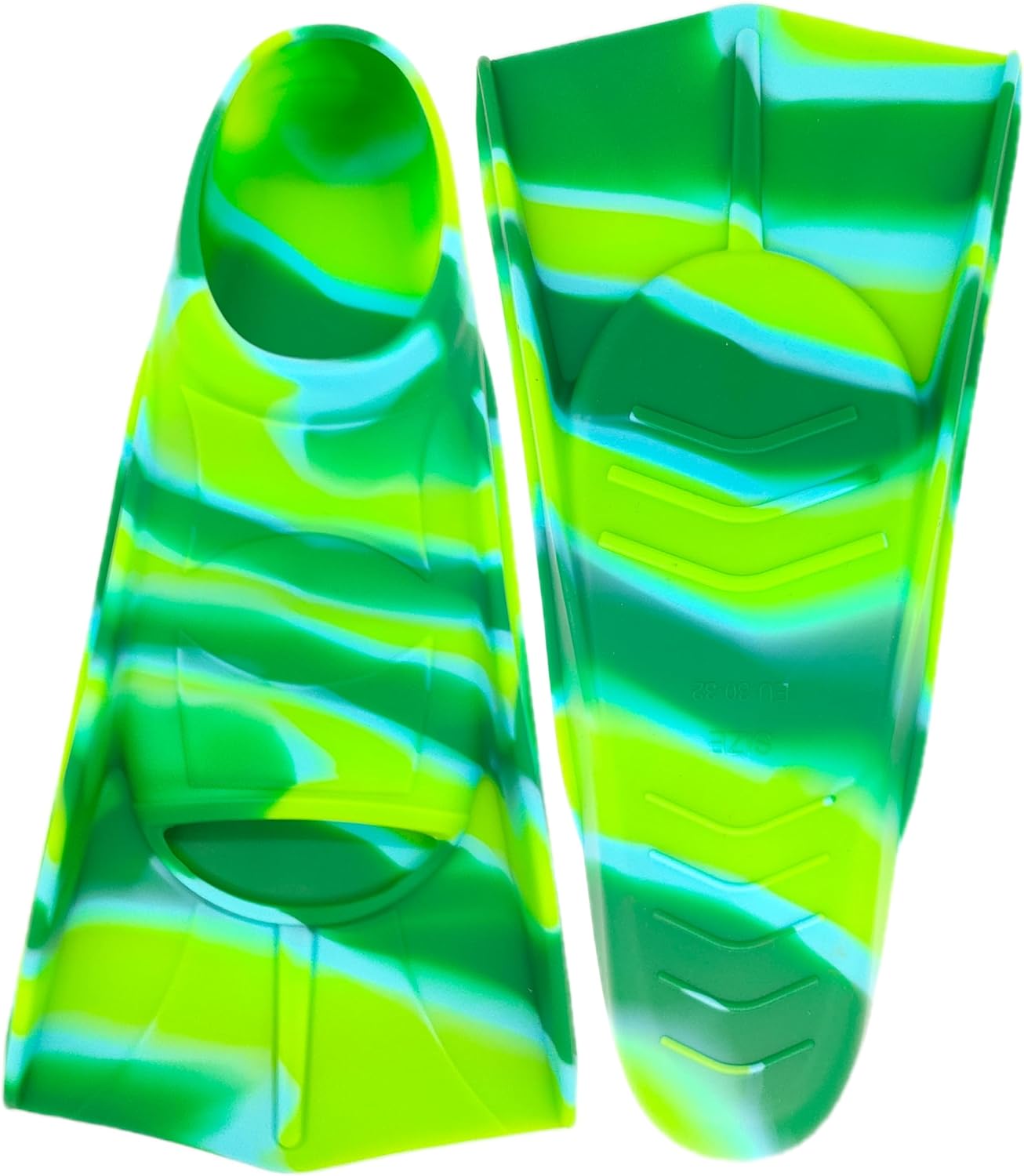 Fadgesy Swimming Training Fins,Comfortable Silicone Flippers for Swimming and Diving,Size Suitable Kids Girls Boys Adult - Image 2