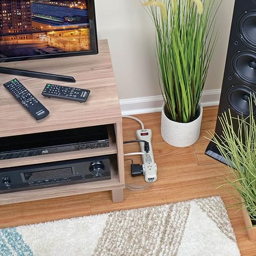 Miniatura 3 de Tripp Lite Surge Enchufe múltiple con protección para sobrecargas, en ángulo recto, con cable de 6 pies. Blanco