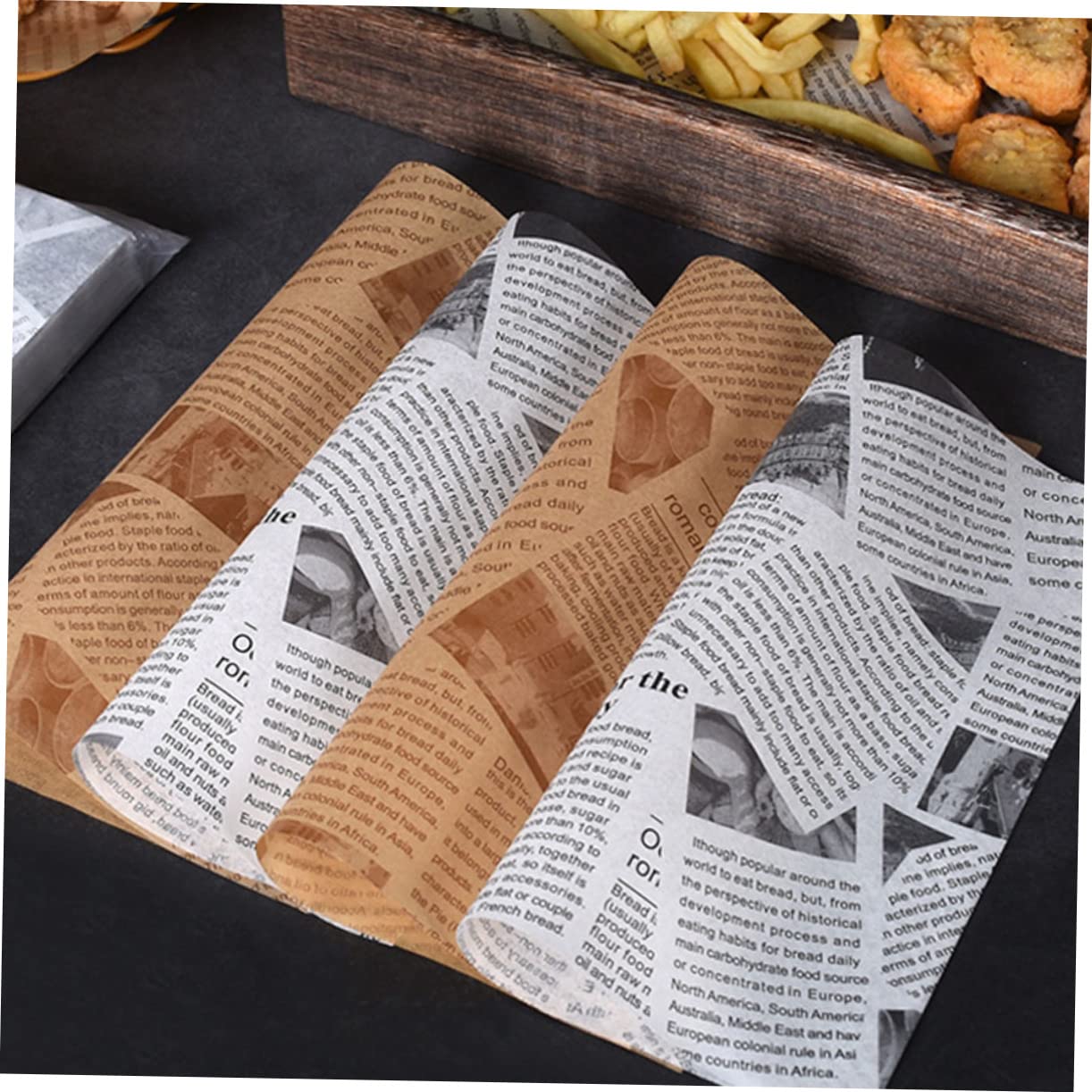 Carta Da Forno Antiaderente Alimentare Per Hamburger e Fritti 25x25 Cm Resistente Al Calore Per Uso Domestico e Bar Set 500 Fogli Monouso