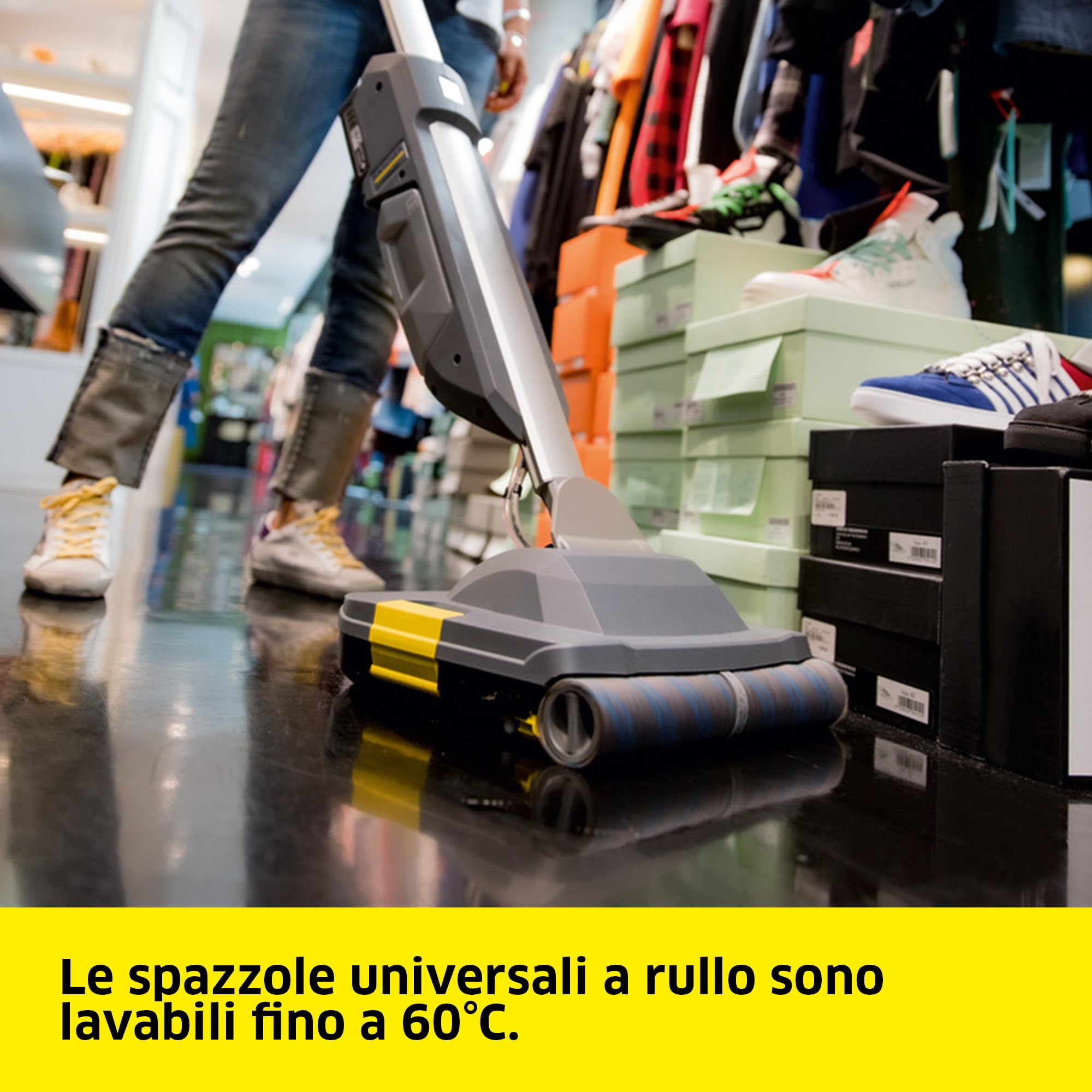 Kärcher BR 30/1 Lavapavimenti professionale a batteria, Fino a 200m², 650 rotazioni/min., 2 rulli inclusi, pulizia rapida ed efficace per tutti i tipi di pavimento, adatta a piccole aziende