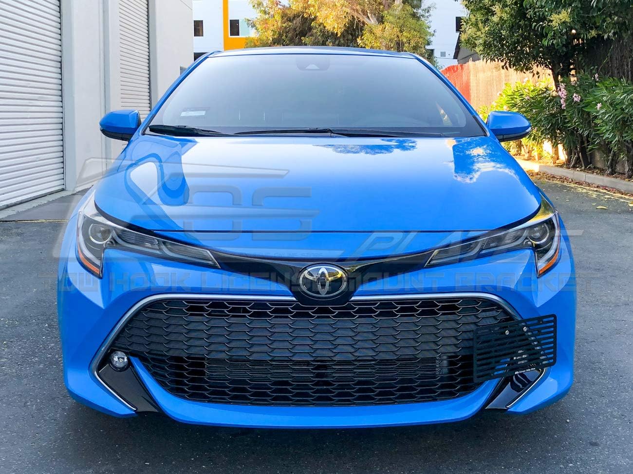 Extreme Online Store Replacement for 2019-Present Toyota Corolla Hatchback | EOS Plate Version 2 Front Bumper Tow Hook License Plate Relocator Mount Bracket Tow-526-V2 (Full Size)
