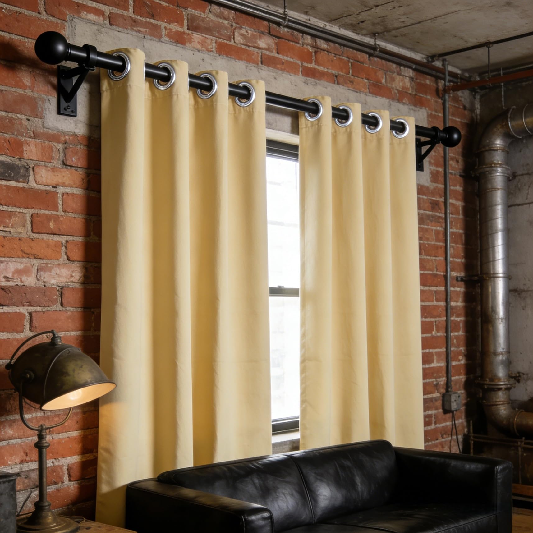 Rideau anti bruit et thermique haut de gamme crème 130x215 cm pour baie vitrée