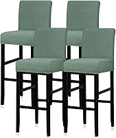 Vista 39 de Lellen Juego de 2 fundas para taburetes de bar, fundas elásticas y lavables para asientos de taburetes de bar, fundas extraíbles para sillas de bar