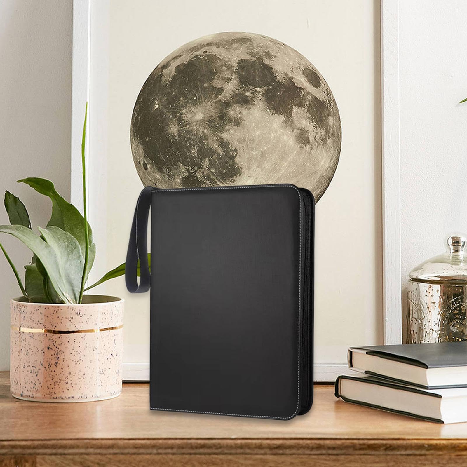 Sharplace Carpeta de 9 Bolsillos para Tarjetas Coleccionables, Carpeta de Colección de Tarjetas de Béisbol con 900 Bolsillos, Libro de Tarjetas Deportivas, Negro un