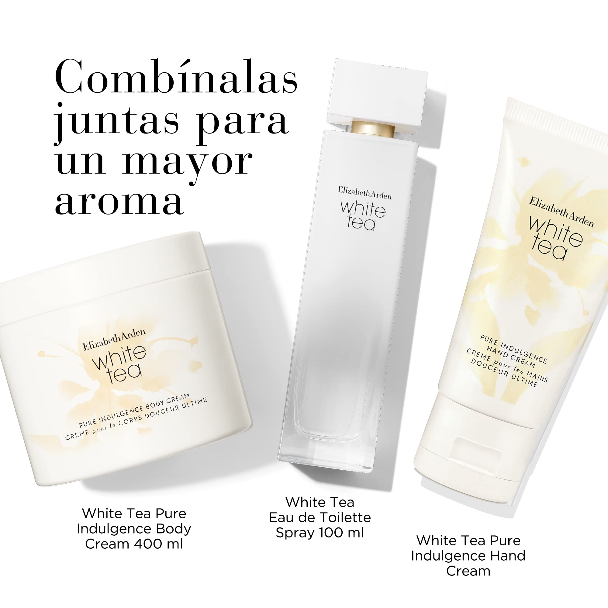 Elizabeth Arden White Tea, Set de Perfume de Mujer (100ml) + Crema Hidratante Corporal (400ml) + Crema para Manos y Uñas (30ml)