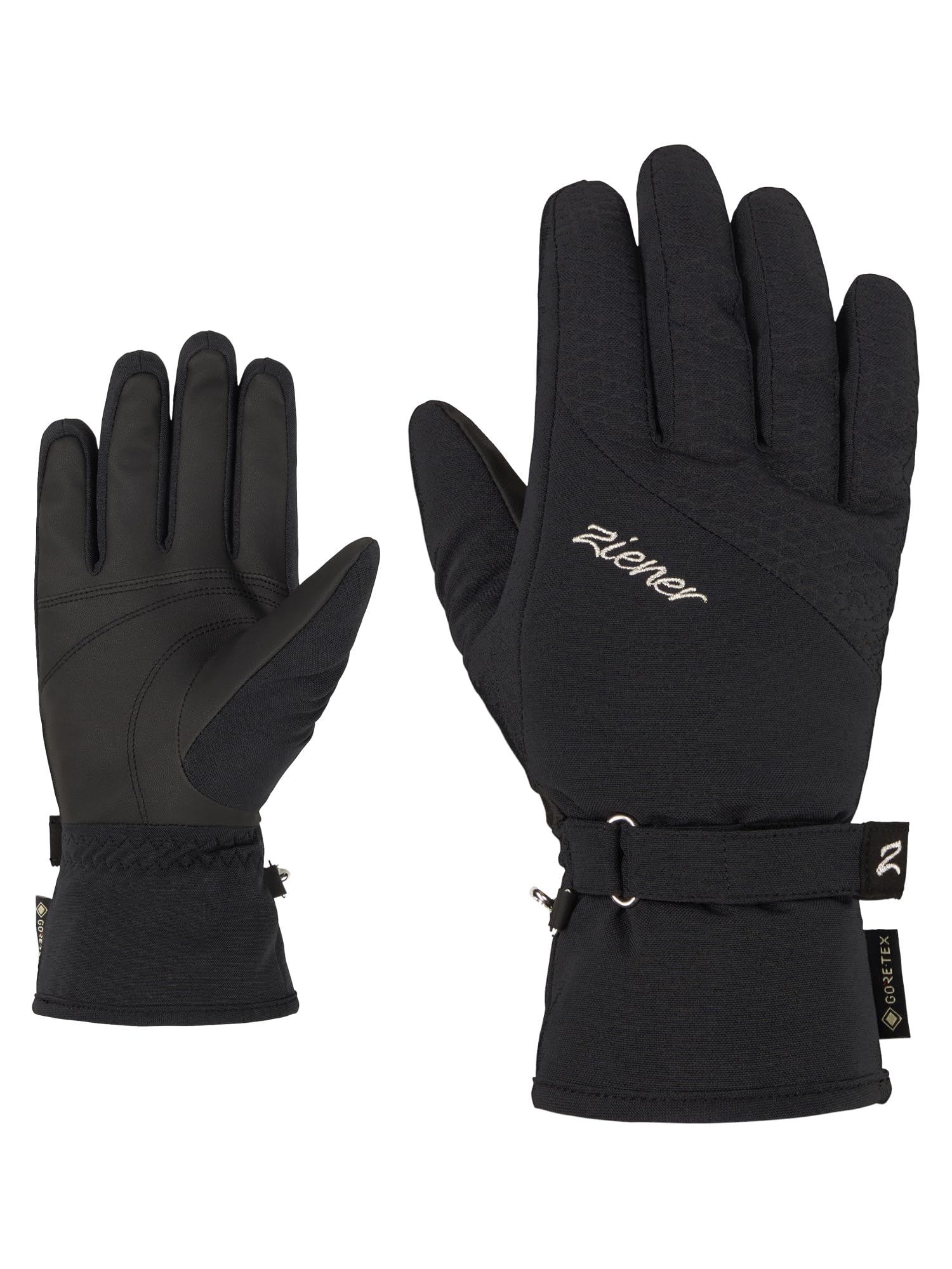 Ziener KLAIRE Women's Winter Sports Ski Gloves Gore-Tex Super Warm Black 6