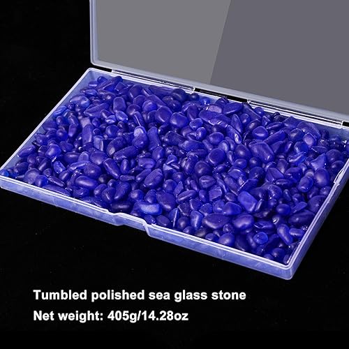 Miniatura 4 de QEQEKAKA Piedras de vidrio marino para manualidades de aproximadamente 1 libra (14.29 oz14.28 onzas), piedras preciosas a granel para playa, boda,