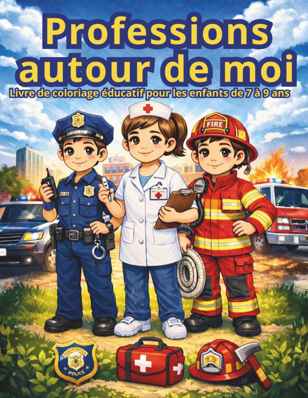 Professions autor de moi: Livre de coloriage éducatif pour enfants de 7 à 9 ans