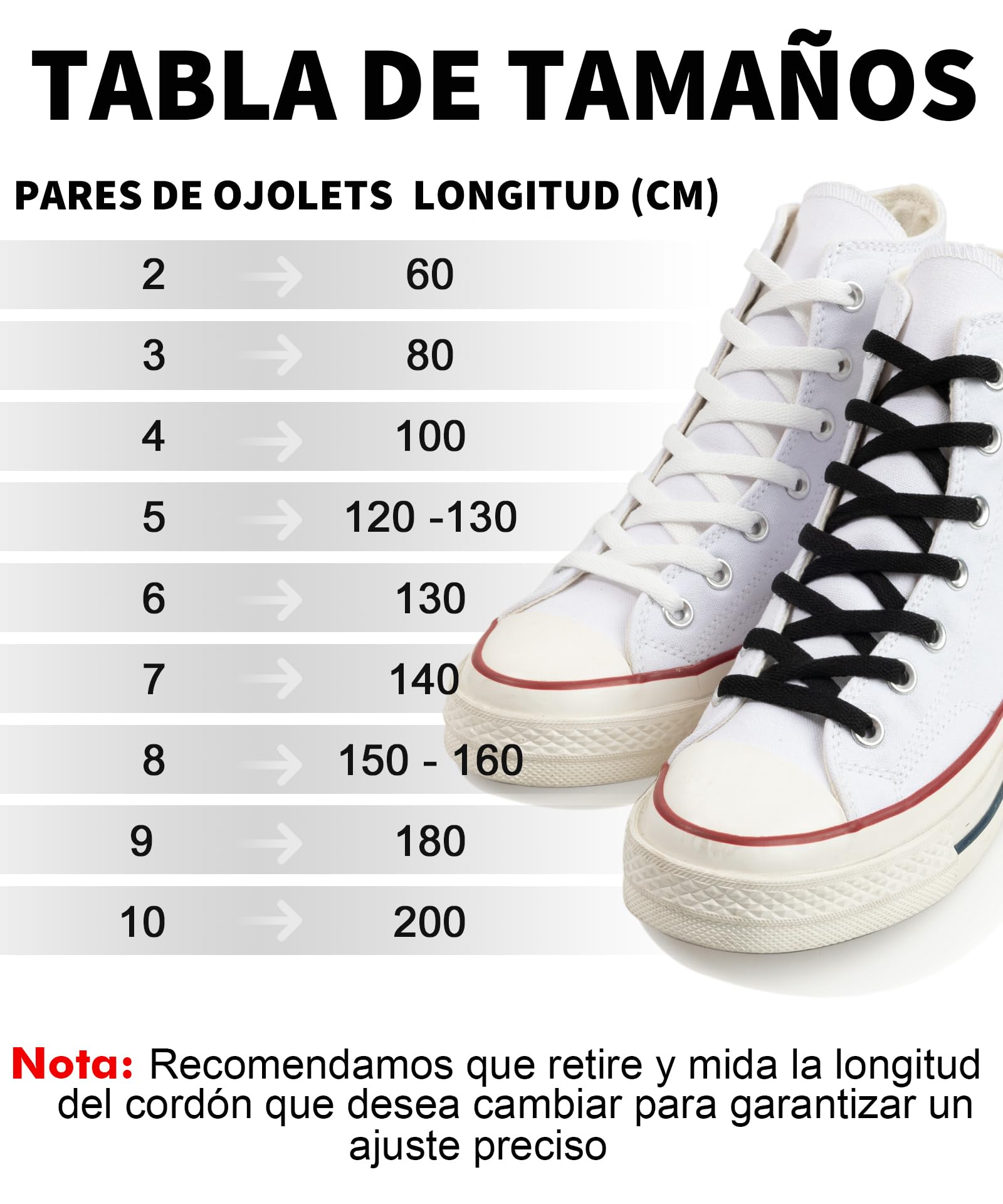 Stepace 2 Pares Cordones Planos,8mm de Ancho,Cordones Reemplazo para Zapatillas,Zapatos — view 6