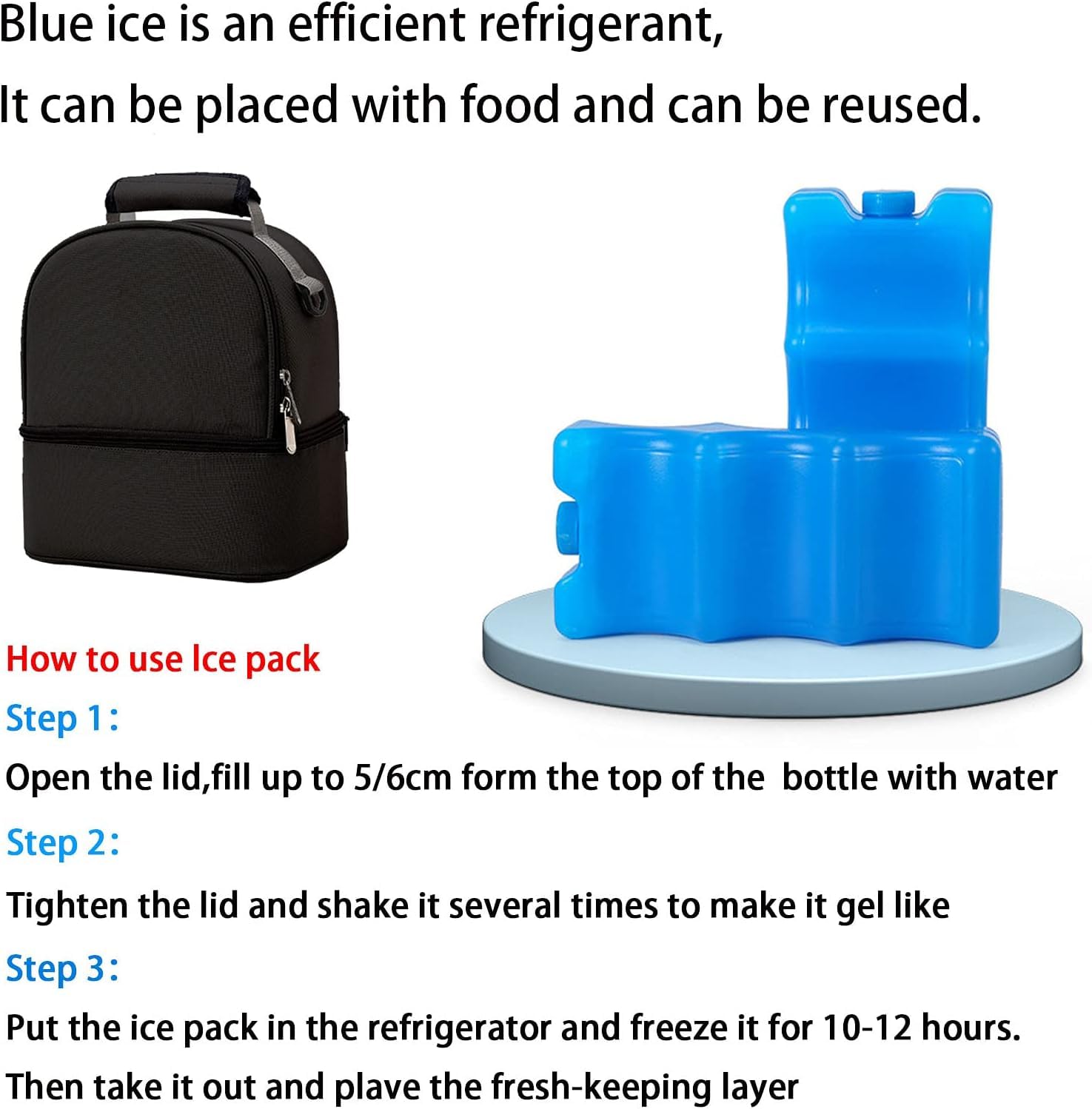 Mancro Breastmilk Cooler Bag with Ice Pack, Fits 6 Insulated Baby Bottles Up to 9 Ounce, Breast Milk Cooler for Nursing Mom (Black 1) 2