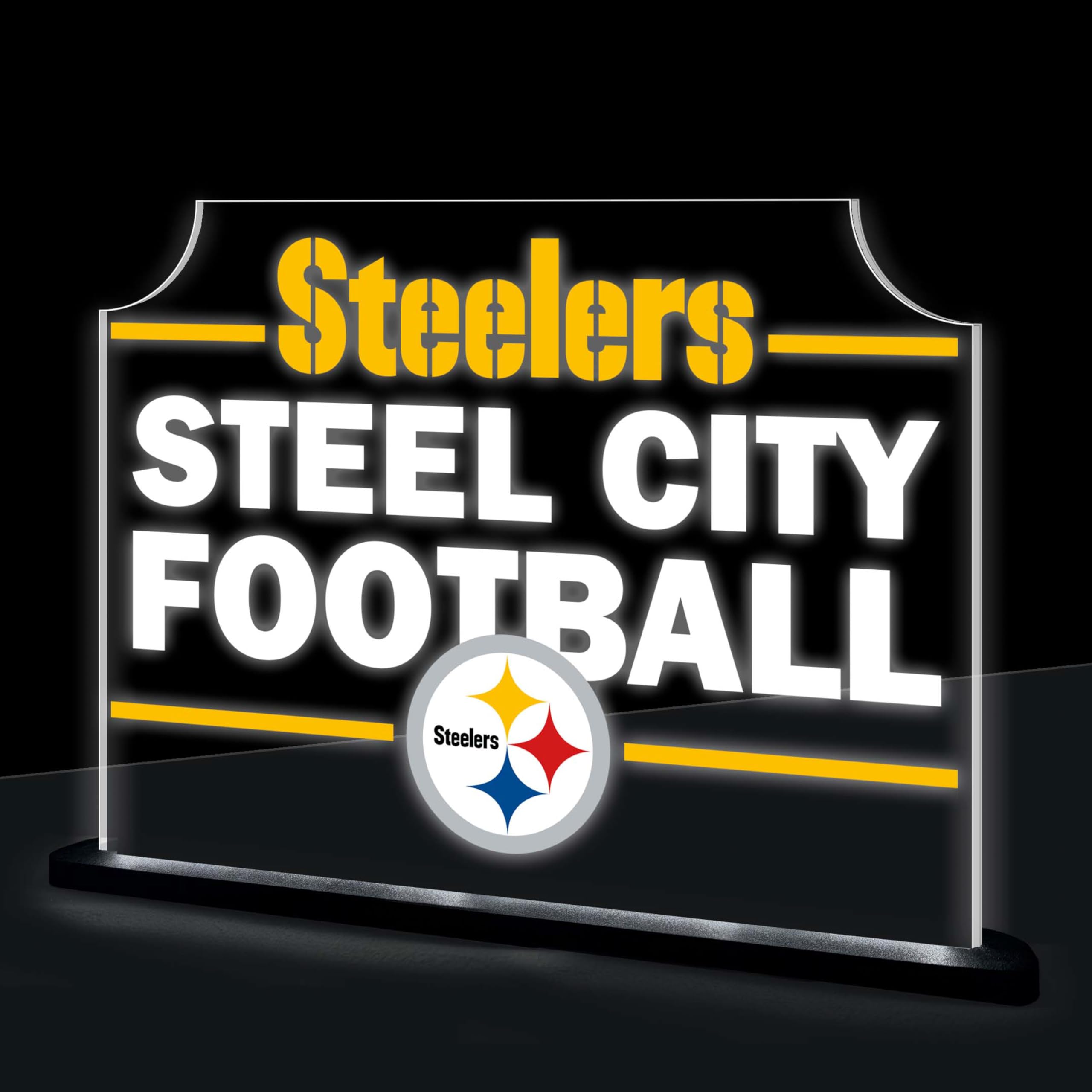 Amazon.com: NFL Pittsburgh Steelers LED Light Signs Football