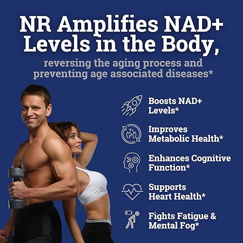 Miniatura 9 de Black Forest NAD Ribosida de nicotinamida 900 mg (ribósido de nicotinamida liposomal 900 mg de resveratrol, quercetina 500 mg y 150 mg de suplemento