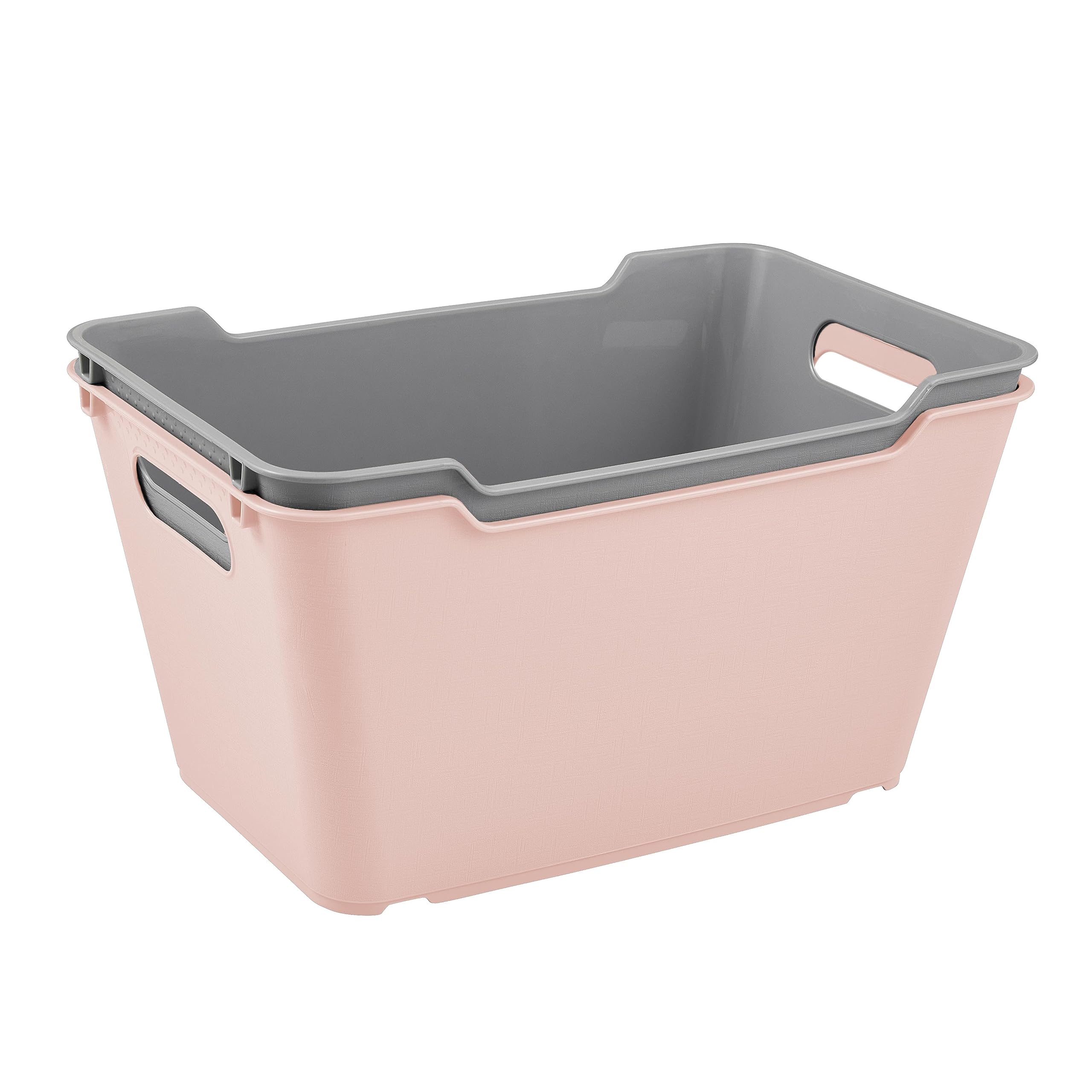 keeeper Contenitore con Superficie Strutturata in Rilievo, 6 L, Lotta, Nordic Pink (Rosa)