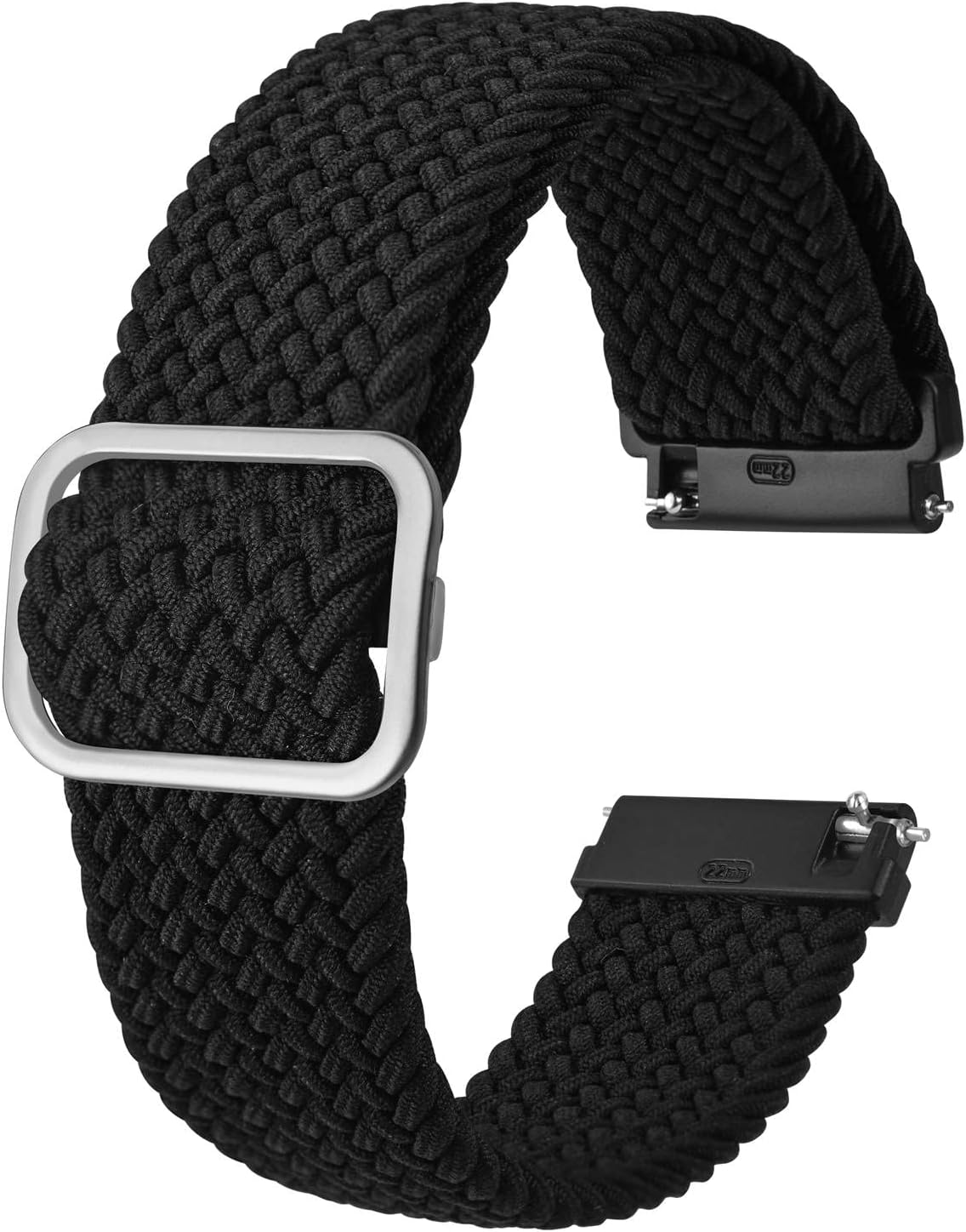 BISONSTRAP Nylon Watch Bands, Adjustable Braided Loop Straps for Men and Women, 16mm 18mm 19mm 20mm 22mm for Choice