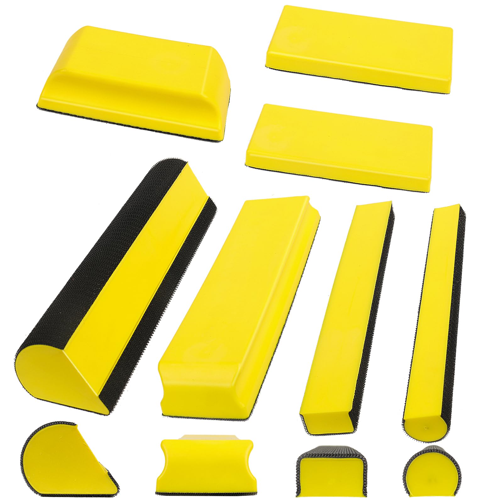 Taco de lijado manual de 7 piezas, juego de tacos de lijado manual para pulido de madera y lijado fino Taco de lijado manual