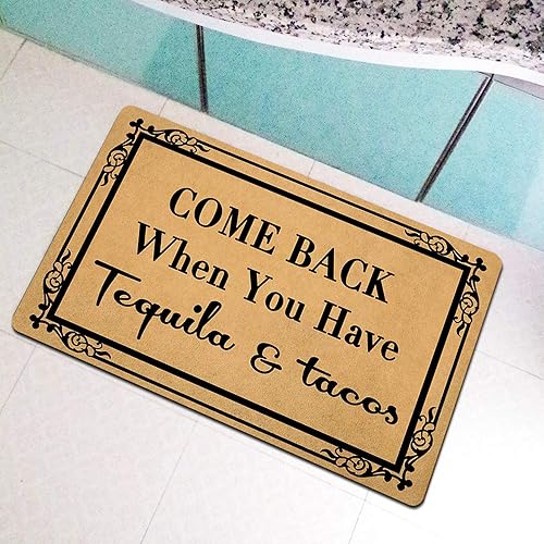 Miniatura 5 de Divertidos tapetes de goma antideslizantes para puerta de entrada, tapete de cocina (23.6 x 15.7 pulgadas)