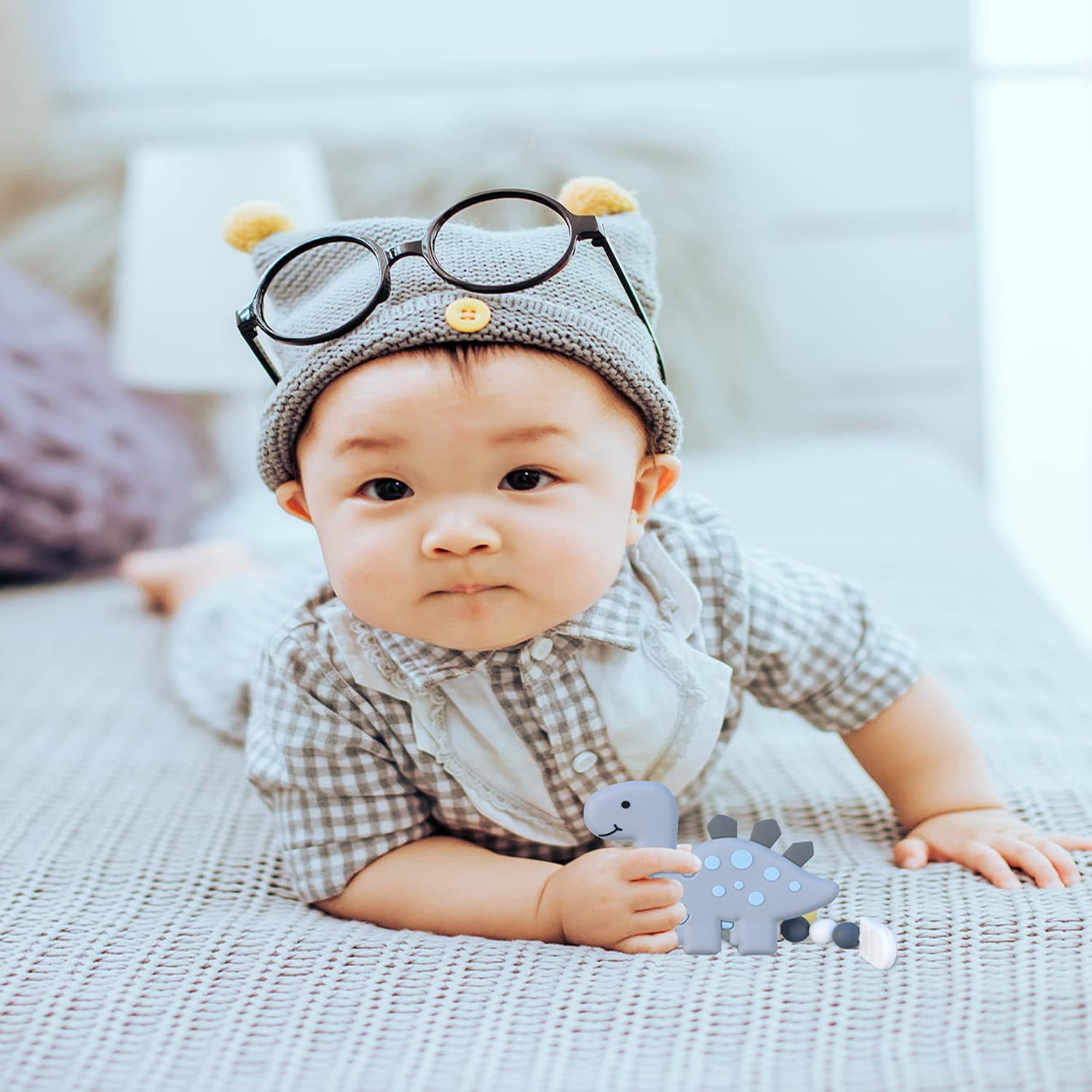 Beieverluck 8 Pieces Baby Teething Toys for Babies Silicone Teether Toys with Pacifier Clip Infant Fruit Giraffe Teether Toy Set, Perfect Baby Gift Set : Baby