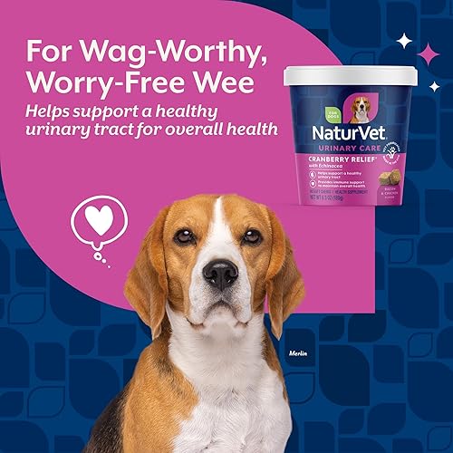Miniatura 18 de NaturVet Cranberry Relief, bocados suaves masticables con arándanos y equinacea, alivio para mascotas