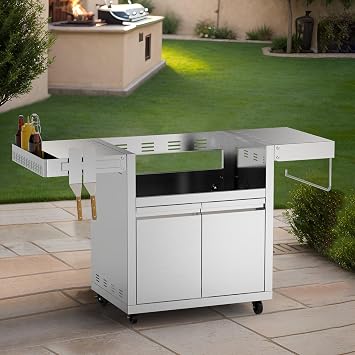 Hygrill Stainless Steel Grill Cart for Hygrill 2-Burner Built-In Griddle