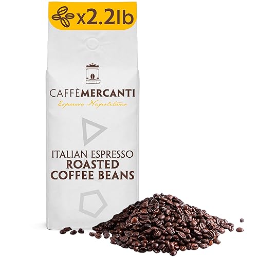 Miniatura 1 de Caffe Mercanti Oro - Granos enteros de café tostado italiano bolsa de 22 libras café Napoli Italiano tostado fresco Oro el impulso perfecto para