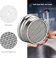 Vista 3 de Faucet Aerator Kitchen Sink Replacement Parts With Brass Shell 15/16-Inch Male Threads Filter With Gasket for Kitchen Bathroom - 4 Pack