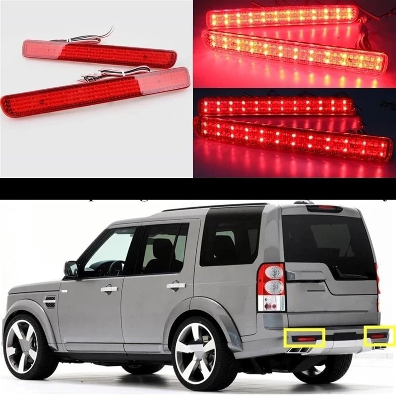 テールライトアセンブリ 2 個リアバンパーリフレクターライト用ランドローバー用ディスカバリー 3 4 LY021 2005-2013