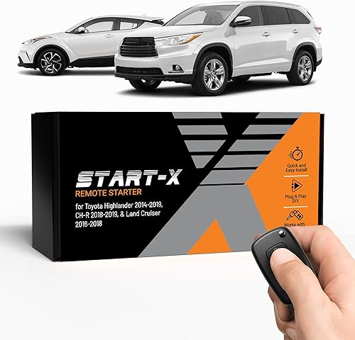 Start-X Remote Starter Kit for Highlander (2014-2019), C-HR (2018-2019), Land Cruiser (2016-2018) Vehicles | Push-to-Start Ignition | Plug & Play