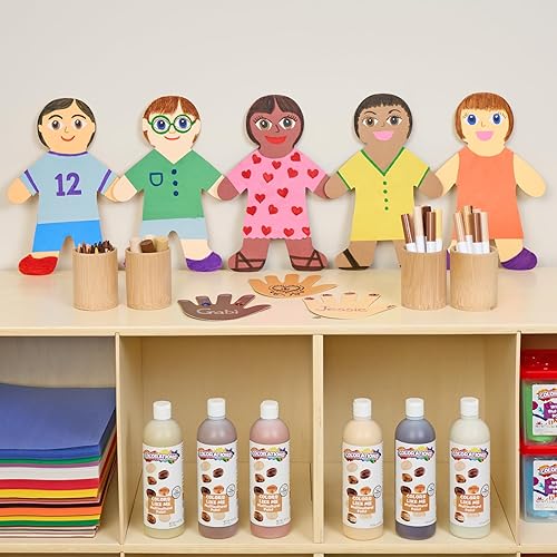 Miniatura 5 de Colorations Multicultural Big People Shapes Set de 24, tarjeta brillante multicultural, papel de color de piel, niños de todo el mundo, personas de