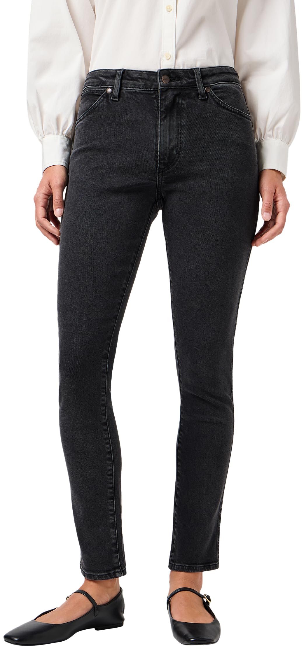 Wrangler Women's Skinny Jeans, Sultry Blackout, 30W x 34L