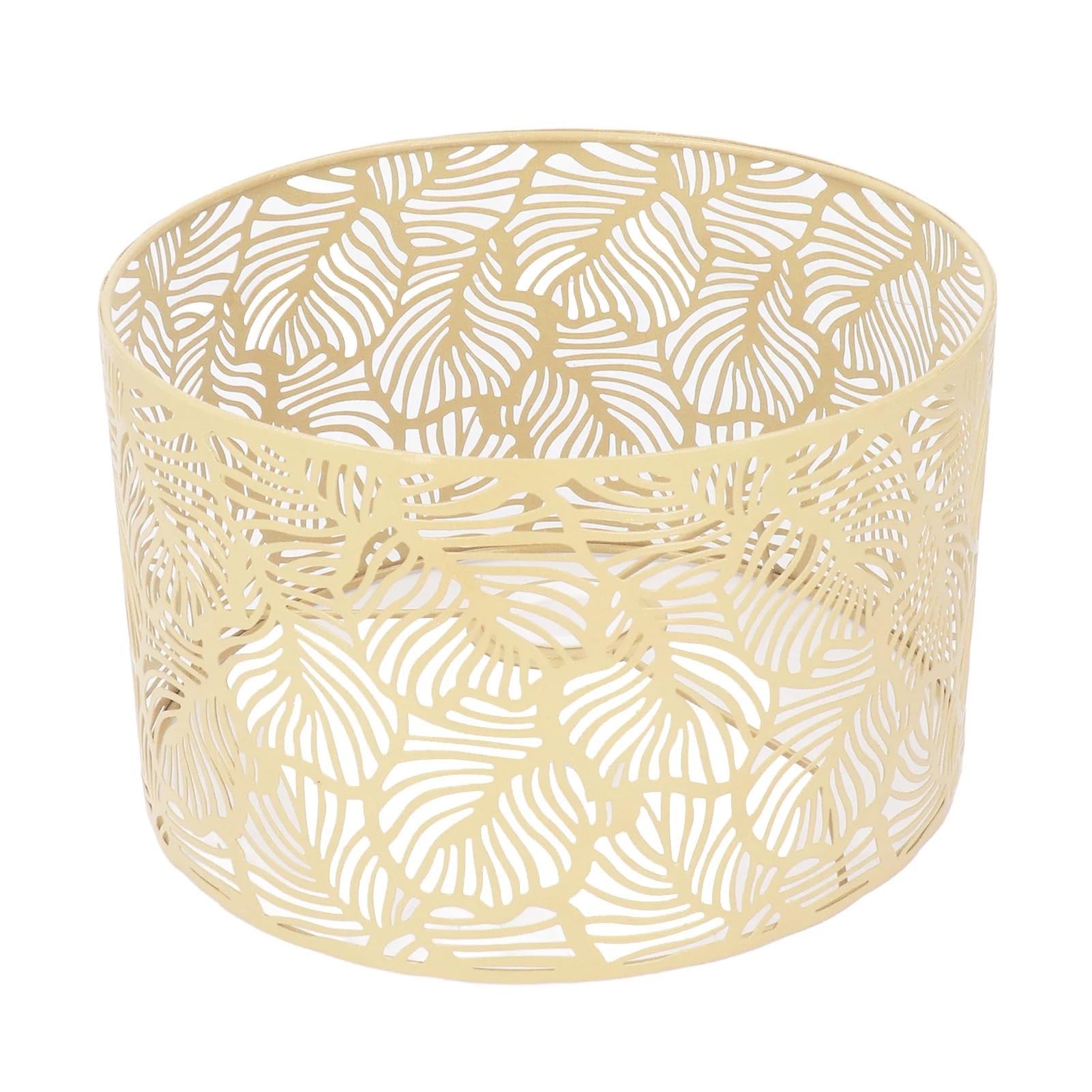 Quxetlryz Gold Metal Lamp Cover Hollow Lampshade Iron Art Lamp Shade Modern Simple Style Cover For E14 E27 Bulbs(Gold)