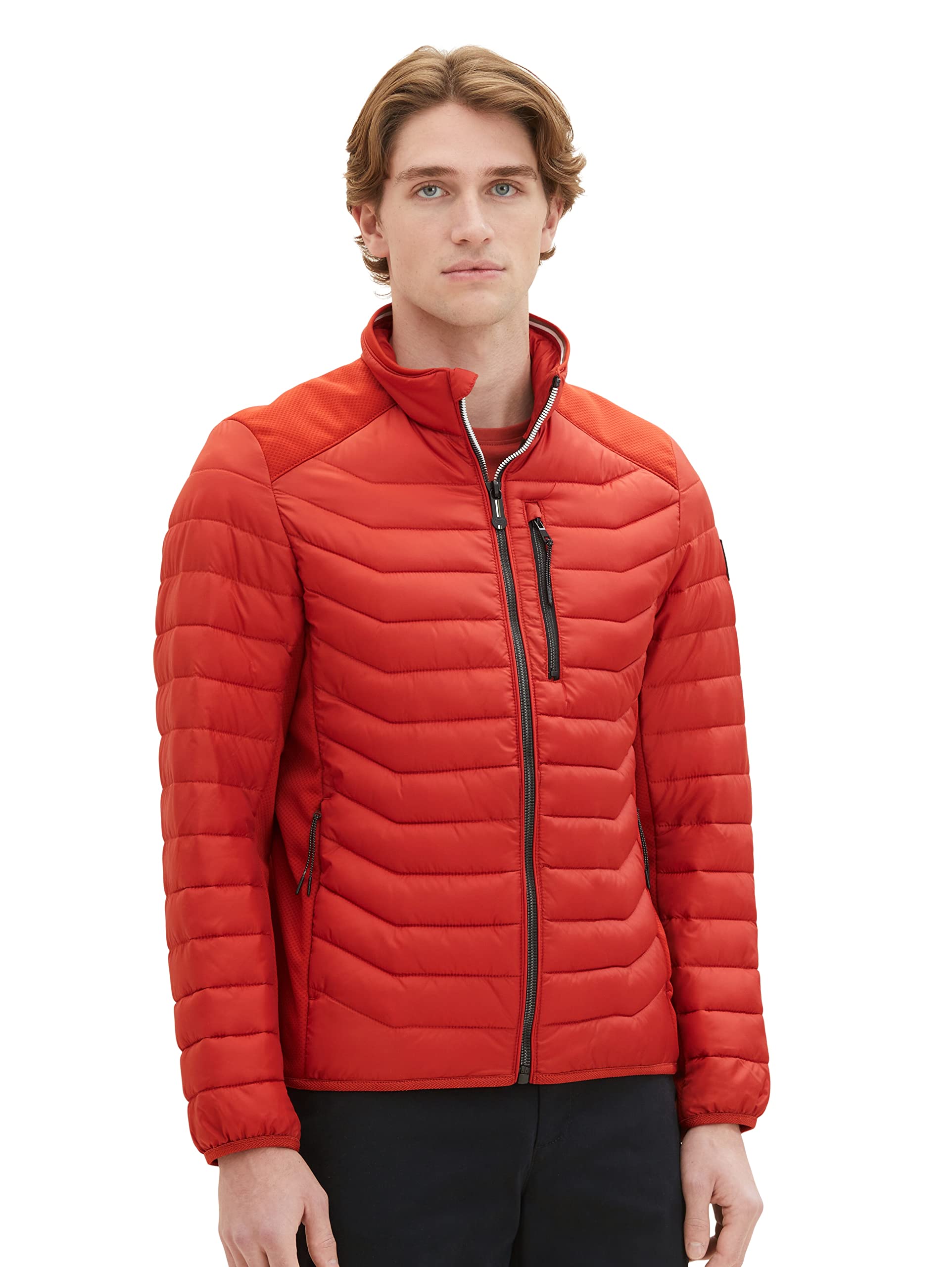 TOM TAILOR Herren 1038606 Hybrid Steppjacke mit Stehkragen (1er Pack)