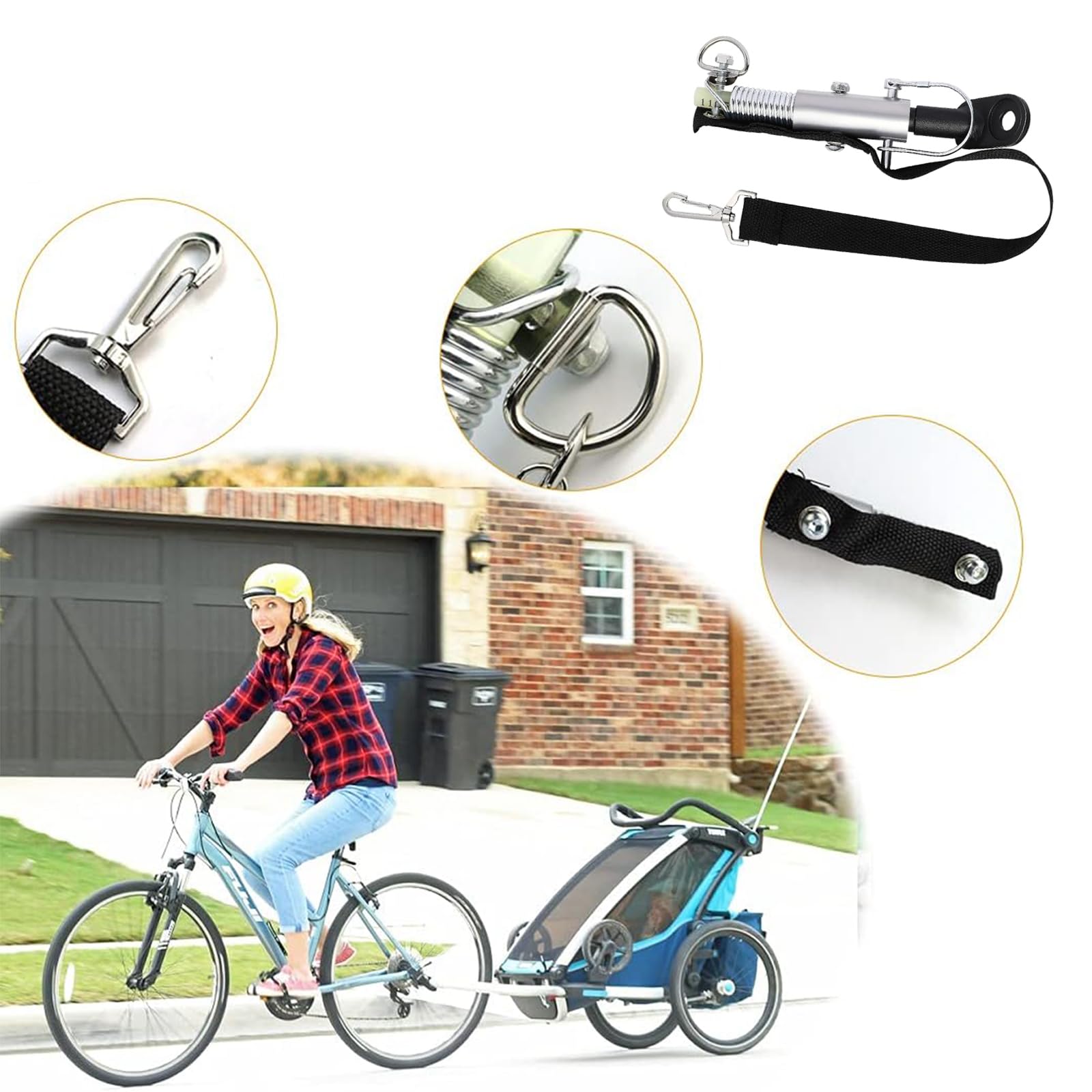 Storag Attache remorque universel pour vélo avec adaptateur sur porte